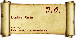 Dudás Omár névjegykártya